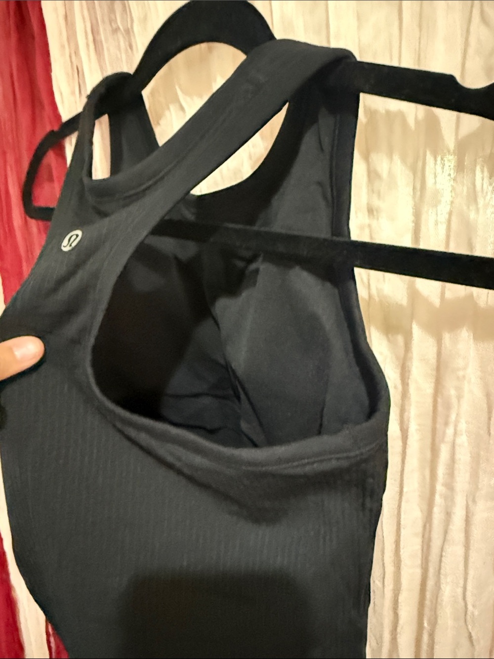 lululemon Black Ribbed Racerback Tank - Picture 6 of 6